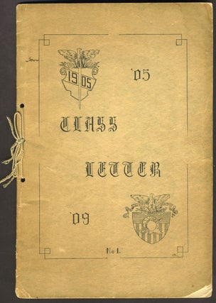 Item #26712 USMA Class Letter for the Class of 1905. Norman F. Ramsey, President