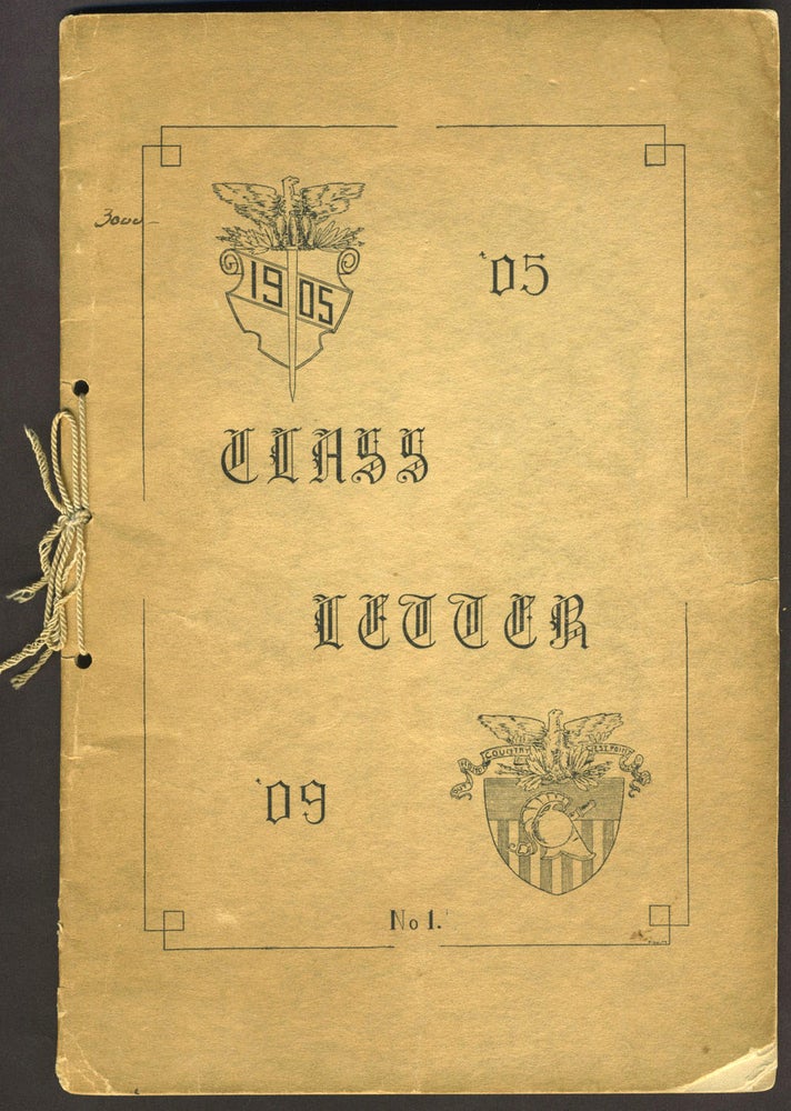 Item #26712 USMA Class Letter for the Class of 1905. Norman F. Ramsey, President.