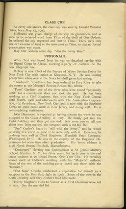 USMA Class Letter for the Class of 1905.