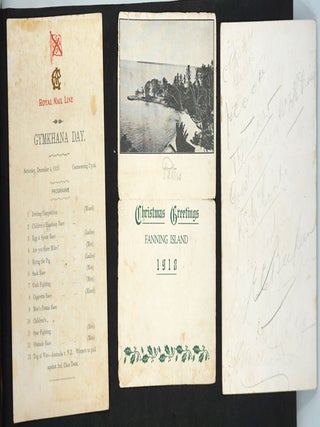A W.W.I. Photograph album of Fanning Island, South Pacific, during the period of the German attack.