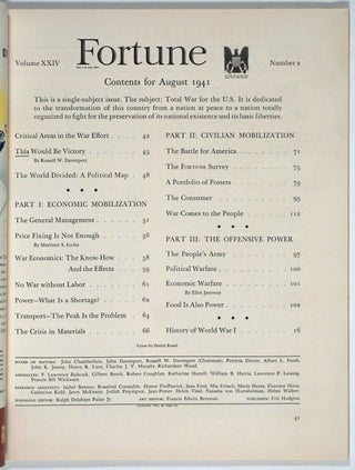 Fortune Magazine, Volume XXIV Number 2, August 1941.