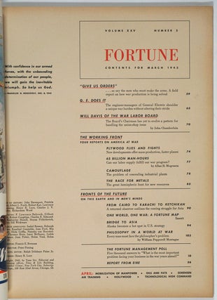 Fortune Magazine, Volume XXV Number 3, March 1942.