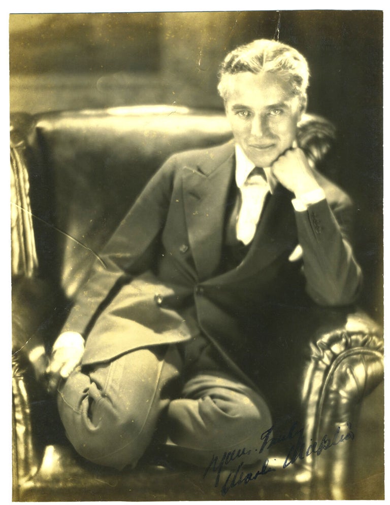 Item #26799 Charlie Chaplin Signed Photograph. Charles Chaplin.