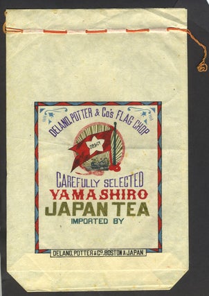 Item #26801 Two Japanese Tea Satchels, Yamashiro Japan Tea. Potter Delano, Boston Co., Japan