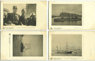 Item #26802 Queen Alexandra's Photographs, Post Cards of of Shackleton's "Nimrod" departing in...