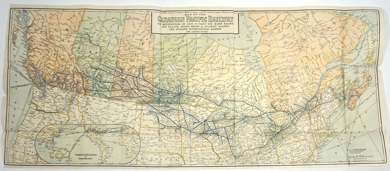 Item #26816 Map of the Canadian Pacific Railway. Minneapolis, St. Paul & Sault Ste. Marie Railway; The Duluth, South Shore & Atlantic Railway; The Spokane International Railway and Connections.