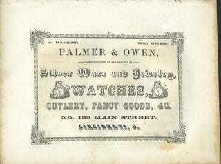 Item #26828 Palmer & Owen Silver Ware and Jewelry, Cincinnatti Ohio Advertising with Montmorency...