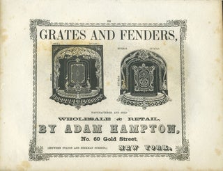 Item #26835 Hampton Grates and Fenders, advertisement for NYC merchant with "Mount Carmel" print