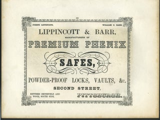 Item #26846 Lippincott & Barr, Safes, Pittsburgh, merchant advertising with Mount Washington &...