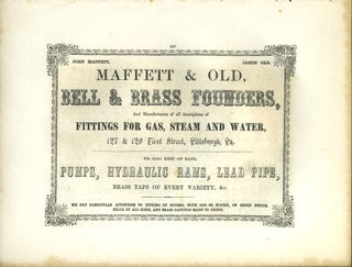 Item #26848 Maffett & Old, Bell & Brass Founders, Pittsburgh, advertising with View from the...