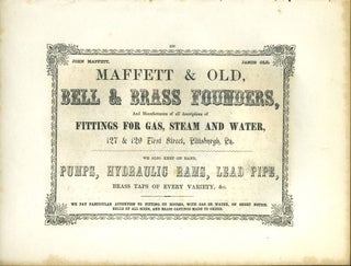 Item #26848 Maffett & Old, Bell & Brass Founders, Pittsburgh, advertising with View from...