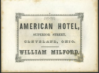 Item #26856 American Hotel, Cleveland Ohio advertising with Notch House, White Mountains print