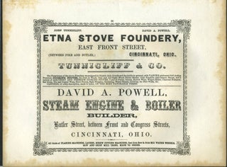 Item #26868 Etna Stove Foundery (sic) Cincinnati, OH advertising with Natural Bridge, Virginia print