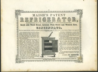 Item #26871 Maish's Patent Refrigerator J. & J.M. Johnston at their steam box-factory' in...