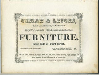 Item #26872 Burley & Lyford, enameled furniture manufacturers of Cincinnati, OH advertising with...