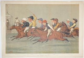 Item #26889 "The Winning Post". Double Page chromolithograph. Lib Vanity Fair