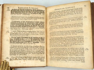 Bibliothecae Americanae Primordia : an attempt towards laying the foundation of an American library, in several books, papers, and writings, humbly given to the Society for the propagation of the Gospel in foreign parts, for the perpetual use and benefit of their members, their missionaries, friends, correspondents, and others concern'd in the good design of planting and promoting Christianity within Her Majesties colonies and plantations in the West-Indies.