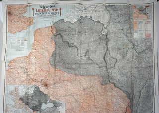The Literary Digest Liberty Map of the Western Front of the Great World War: Showing the battle-Line of Liberty at "The Frontier of Freedom" - also the lines of the farthest invasions of the German and Allied Territory. With complete index of over 11,000 names. (Map Cloth Edition) and a supplemental Map of New Europe.