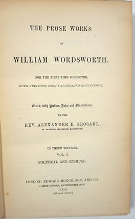 William Wordsworth printed archive belonging to Wordsworth scholar James V. Logan.