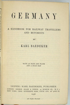 Germany A Handbook for Railway Travellers and Motorists [1936 Olympics edition].