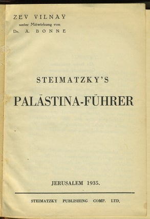 Steimatzky's Palastina - Fuhrer. Complete with suite of maps.