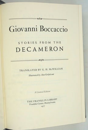 Giovanni Boccaccio. Stories from the Decameron.