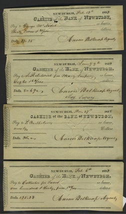 Item #27085 Bank checks from the Bank of Newburgh, [AND] The National Bank of Newburgh 1811-1911