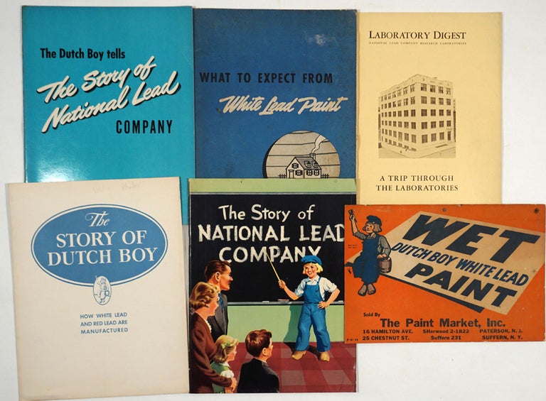 Item #27086 Small collection of Dutch Boy Paint and the Story of National Lead Company brochures including a poster of how lead is manufactured.