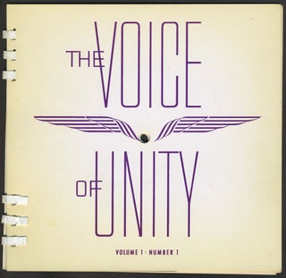 Item #27087 The Voice of Unity, Vol. 1 Number 1. Lowell Fillmore