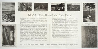 Item #27090 Java, the Pearl of the East, and A Map of Java. Indonesia, Travel Brochure