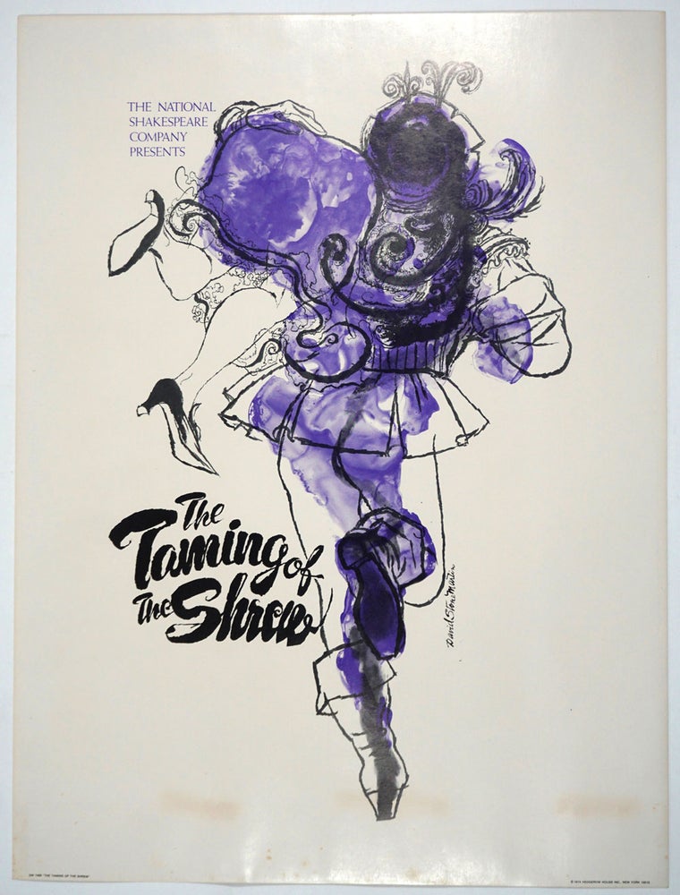 Item #27134 The Taming of the Shrew, Poster from The National Shakespeare Company. David Stone Martin.