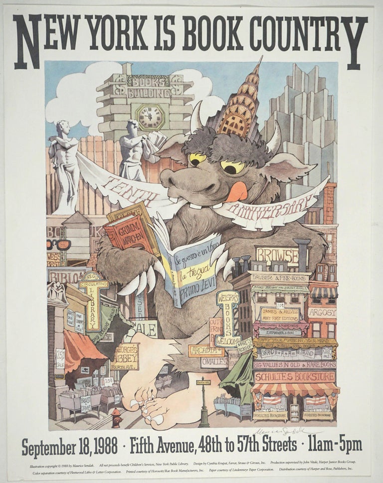 Item #27135 New York is Book Country, Signed. Maurice Sendak.