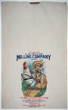 E.R. Heller Milling Company 50 lb. Feed Bag for Poultry.