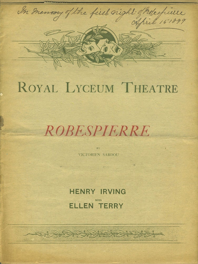 Item #27175 Robespierre program from the Royal Lyceum Theatre.