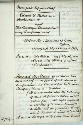 Brooklyn Elevated Railway Company - Receivership 1885-1899.