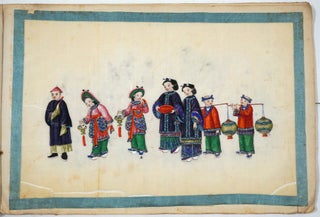 A twelve-leaf album of Chinese export paintings of Processionals.