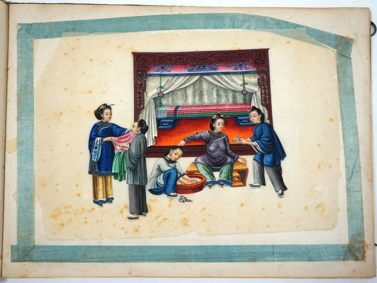 Item #27224 Pith Painting album ~ A Chinese Life. Sunqua Studio.