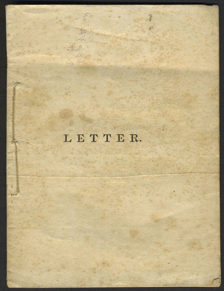 Item #27232 Copy of a Letter addressed to James Backhouse and George W. Walker By a Convict confined on Goat Island, Port Jackson, New South Wales, pamphlet. Sydney, Convicts.