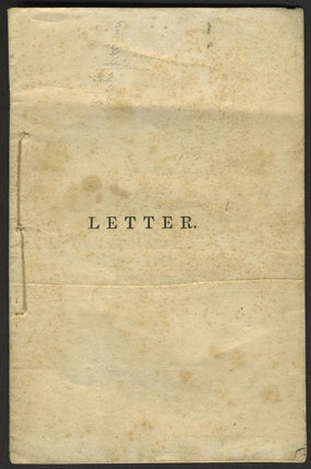 Item #27232 Copy of a Letter addressed to James Backhouse and George W. Walker By a Convict...