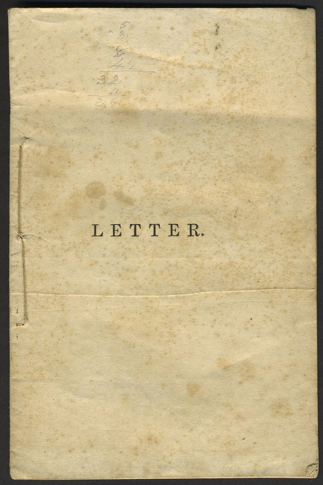 Item #27232 Copy of a Letter addressed to James Backhouse and George W. Walker By a Convict confined on Goat Island, Port Jackson, New South Wales, pamphlet. Sydney, Convicts.