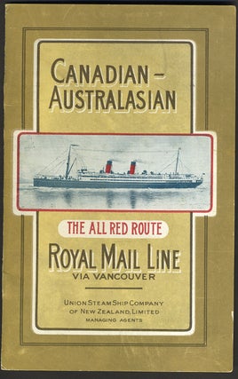 Item #27237 Canadian-Australasian Royal Mail Line via Vancouver. The All Red Route. R.M.S. Niagra...