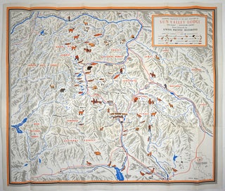 Item #27238 Sun Valley Lodge, Idaho with illustrated map. W. A. Willmarth, ills