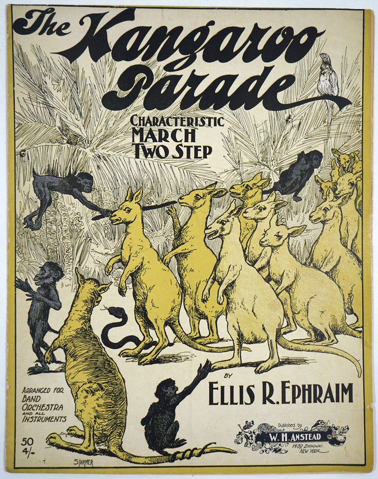 Item #27273 The Kangaroo Parade, Characteristic March Two Step, sheet music. Ellis R. Ephraim, Starmer, ills.