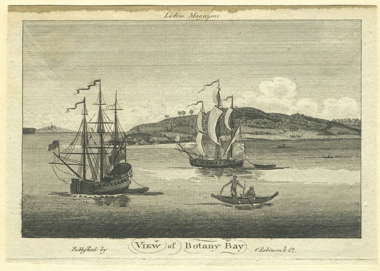 Item #27278 View of Botany Bay. Copper engraving. G. Robinson, Printer.
