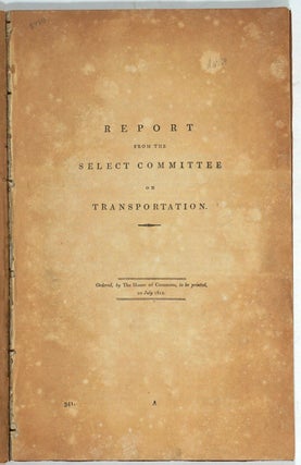 Item #27311 Report from the Select Committee on Transportation. Ordered, by The House of...