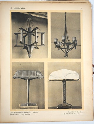 Le Luminaire et Les Moyens d'éclairages Nouveaux, Exposition Internationale des Arts Décoratifs Modernes Paris 1925 .