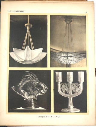 Le Luminaire et Les Moyens d'éclairages Nouveaux, Exposition Internationale des Arts Décoratifs Modernes Paris 1925 .