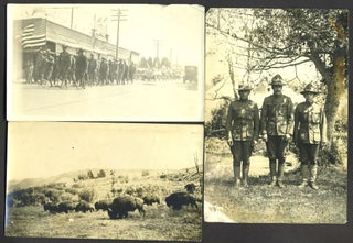 Item #27358 William, Charles, John O'Neal brothers at military camp, 1915. Photographs, Military