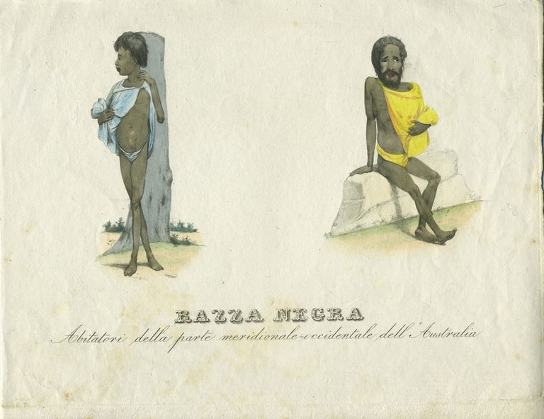 Item #27365 Razza negra - Abitatori della parte meridionale-orientale d'Africa. Abitatori della parte meridionale-occidentale dell' Australia. Western Australia, Patet.