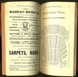 New York Shopping Guide for 1895... Indispensible (sic) Guide... Theatre Diagrams ... Street Directory.